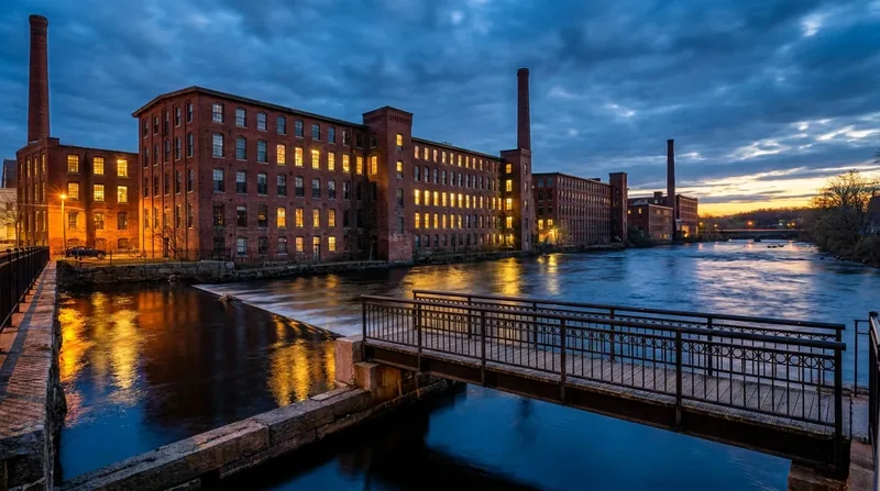 Massachusetts mill-city riverfront, Lowell business license